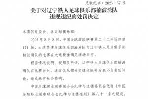 战报：辽宁铁人违规言论被处罚