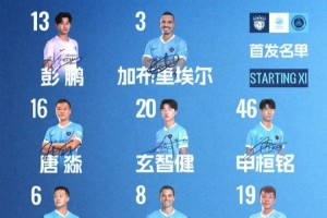 深圳新鹏城足协杯客场挑战上海海港，首发名单公布！