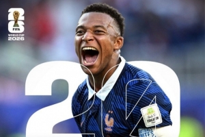 FIFA展示姆巴佩数据海报：世界杯最年轻20战球员，最快20球破门