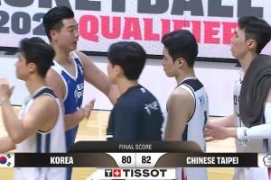 林庭谦三分绝平三分,高柏铠加时盖帽,中国台北19分逆转击败韩国