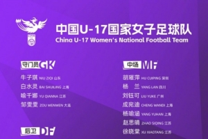 U17女子足球队集训名单发布：马晓旭担任队长；杨睿雪、牛子琪带领30名球员入选