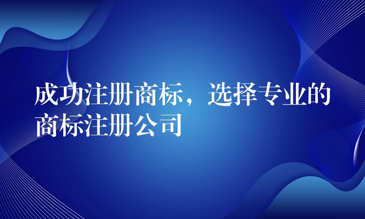 成功注册商标，选择专业的商标注册公司