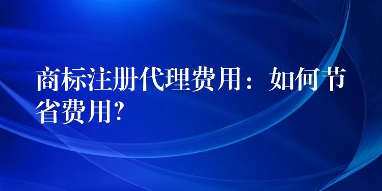 商标注册代理费用：如何节省费用？