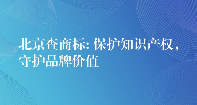 北京查商标: 保护知识产权，守护品牌价值
