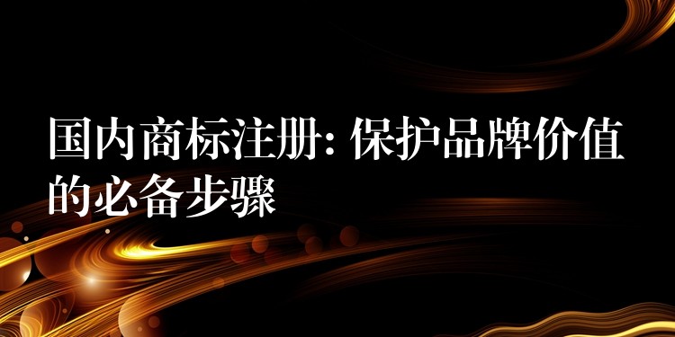 国内商标注册: 保护品牌价值的必备步骤