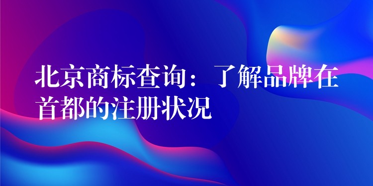 北京商标查询：了解品牌在首都的注册状况