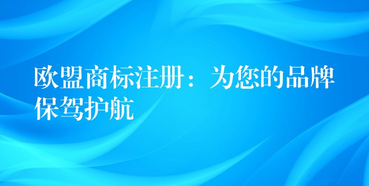 欧盟商标注册：为您的品牌保驾护航