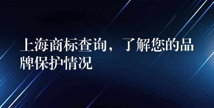 上海商标查询，了解您的品牌保护情况
