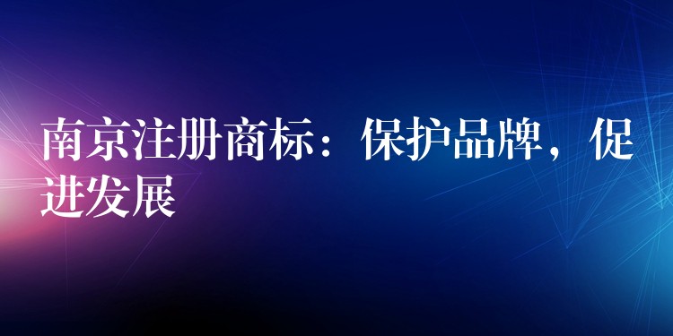 南京注册商标：保护品牌，促进发展