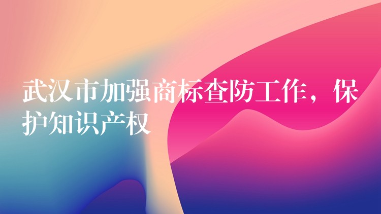 武汉市加强商标查防工作，保护知识产权
