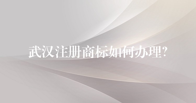 武汉注册商标如何办理？