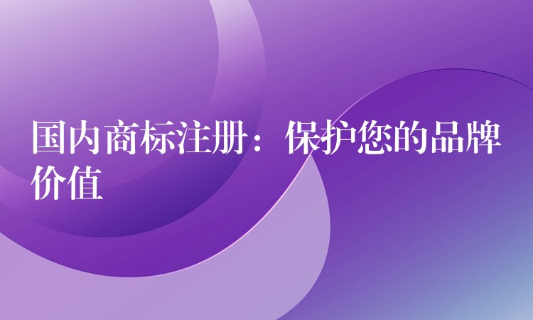 国内商标注册：保护您的品牌价值