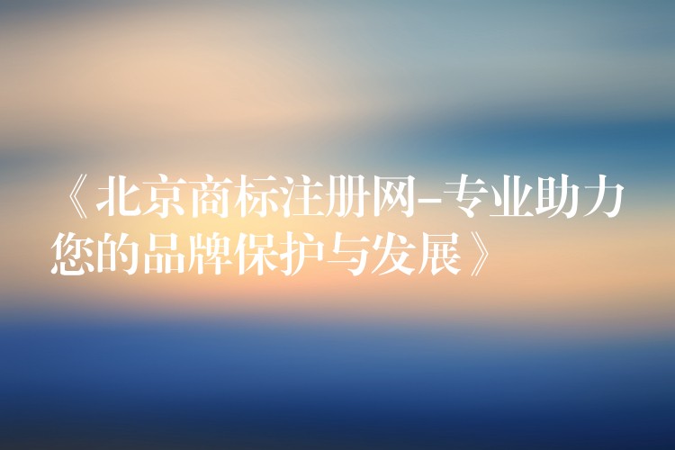 《北京商标注册网-专业助力您的品牌保护与发展》