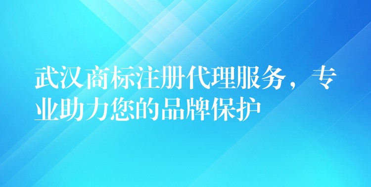 武汉商标注册代理服务，专业助力您的品牌保护