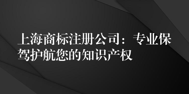 上海商标注册公司：专业保驾护航您的知识产权