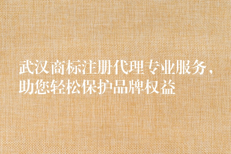 武汉商标注册代理专业服务，助您轻松保护品牌权益