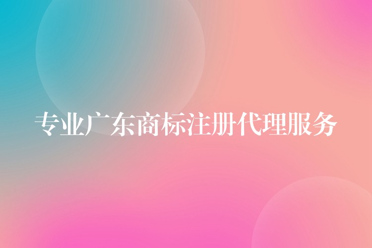 专业广东商标注册代理服务