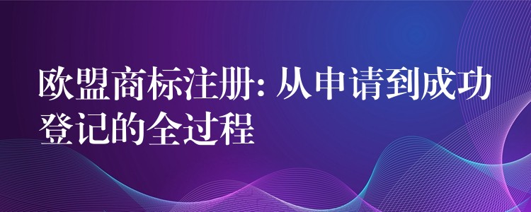 欧盟商标注册: 从申请到成功登记的全过程