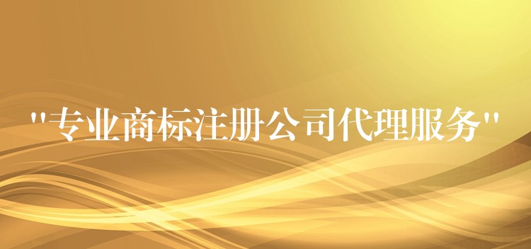 “专业商标注册公司代理服务”