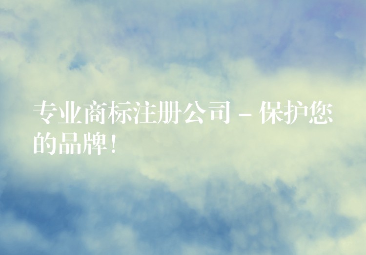 专业商标注册公司 – 保护您的品牌！