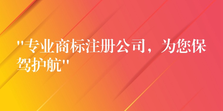 “专业商标注册公司，为您保驾护航”