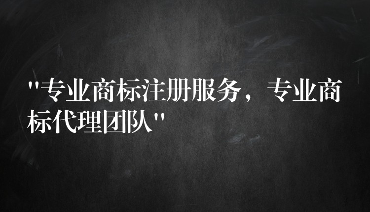 “专业商标注册服务，专业商标代理团队”