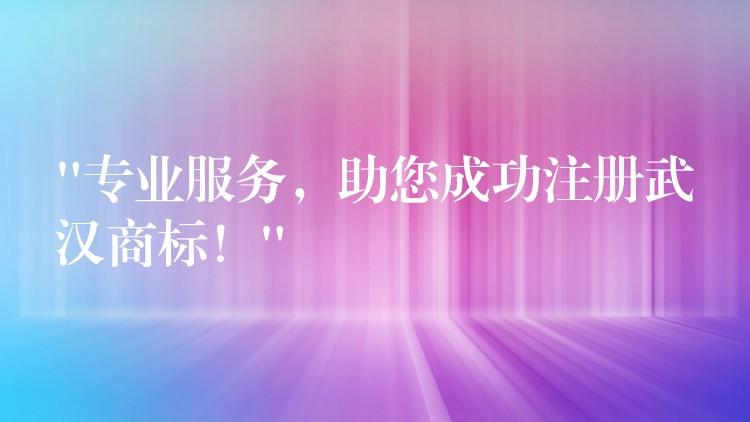 “专业服务，助您成功注册武汉商标！”