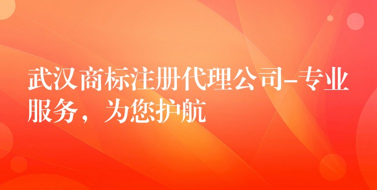 武汉商标注册代理公司-专业服务，为您护航