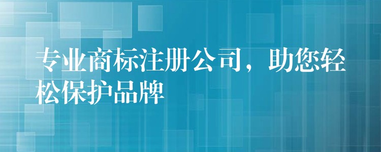 专业商标注册公司，助您轻松保护品牌